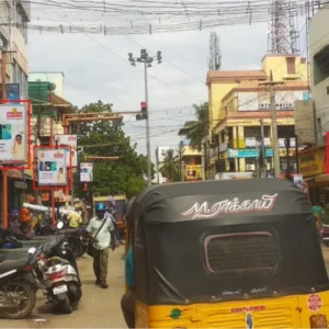 Madurai anna nagar pole kiosk advertisement.