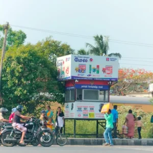 Irumbuliyur adinn outdoor Police booth advertisement