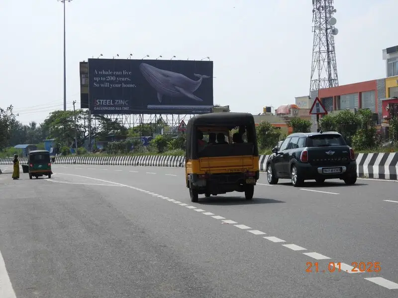 Kovalam prime hoarding advertising.