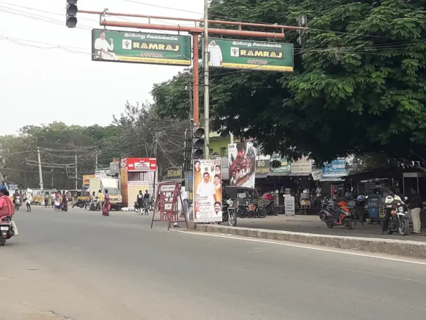 sivagangai bus stand signal post advertisement