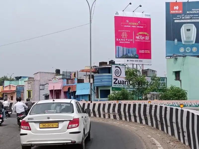 pallavans salai billboard site day view.